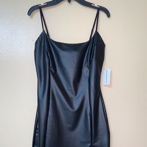 Black Latex Mini Dress